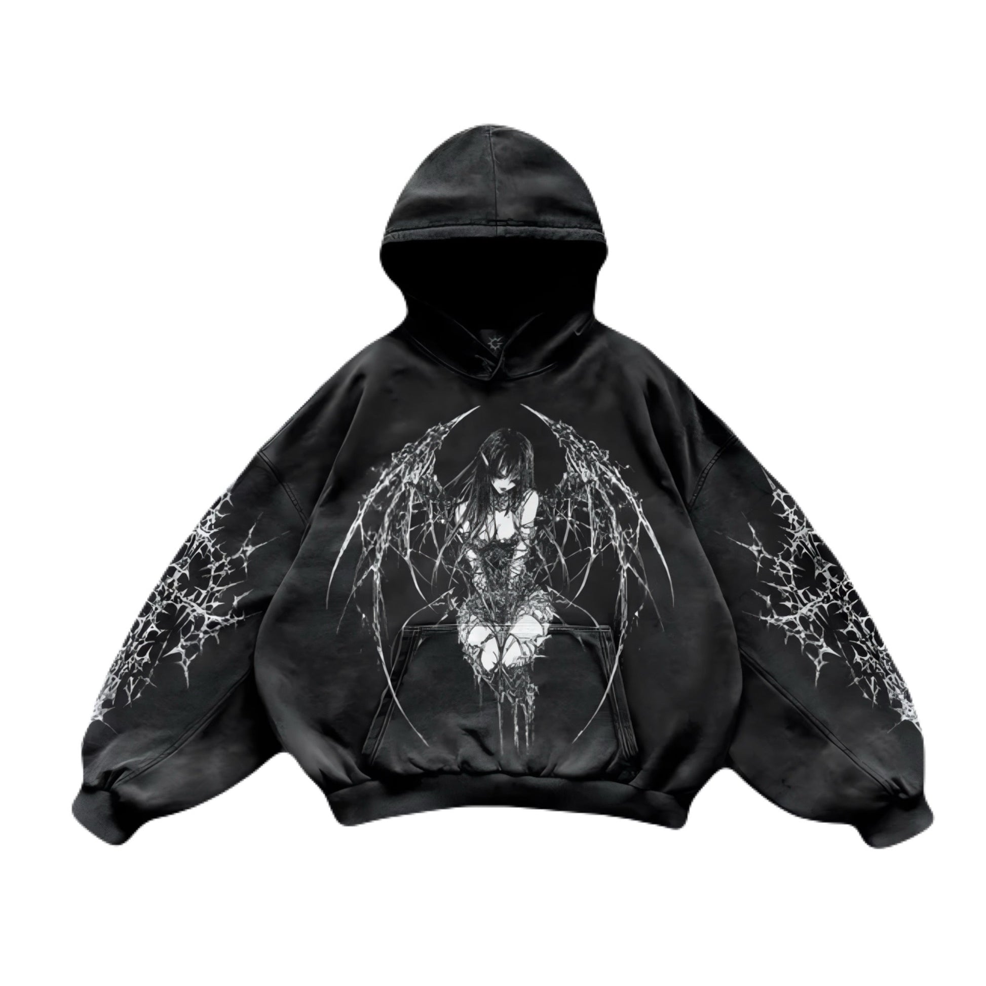 Angel-Core Streetwear Oversized Hoodie – premium cotton oversized hoodie with angel-inspired streetwear design and relaxed urban fit.