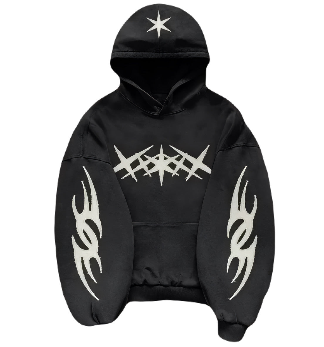 Gothic Black Star Oversized Hoodie