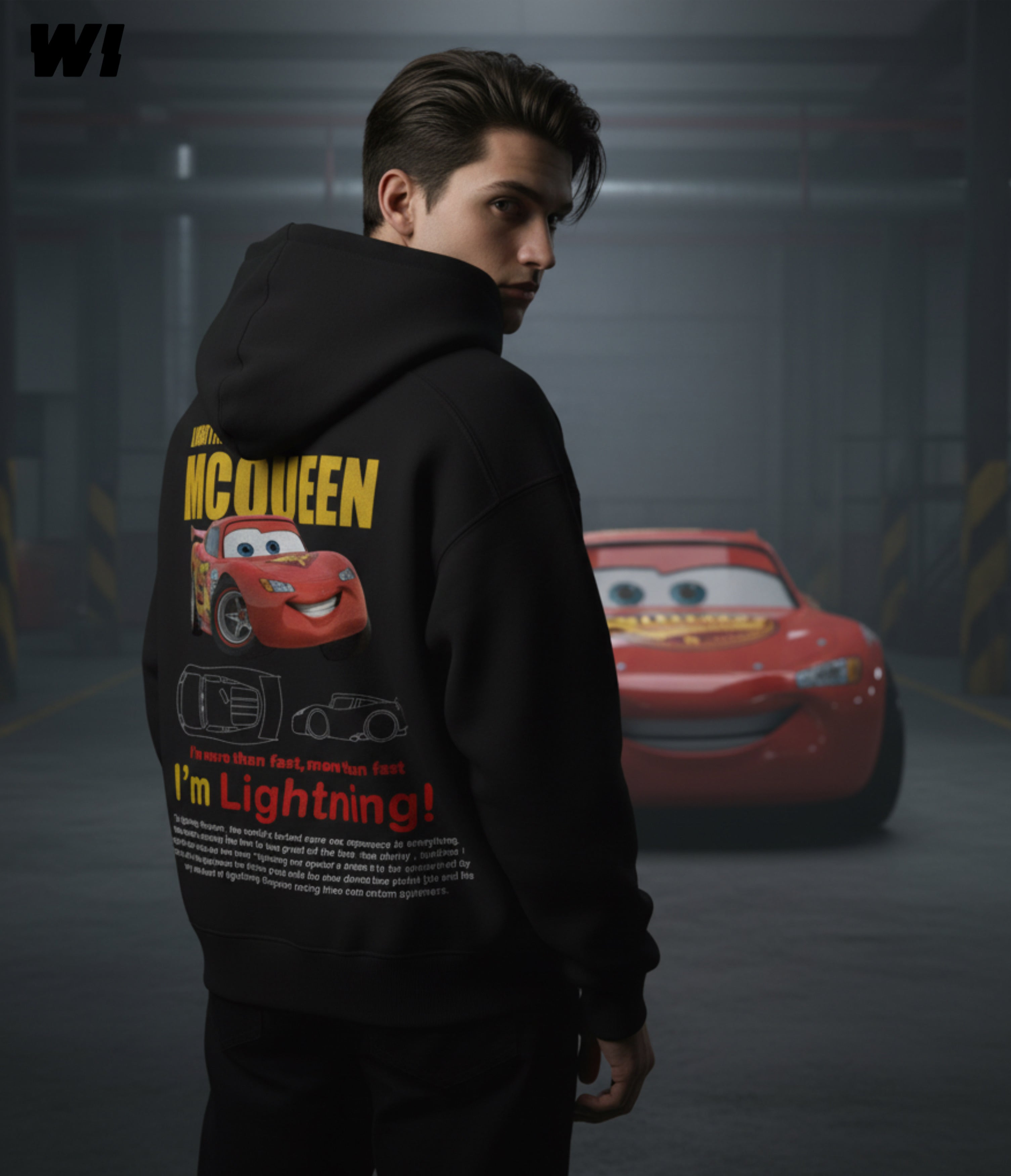 Lightning McQueen Oversized Hoodie