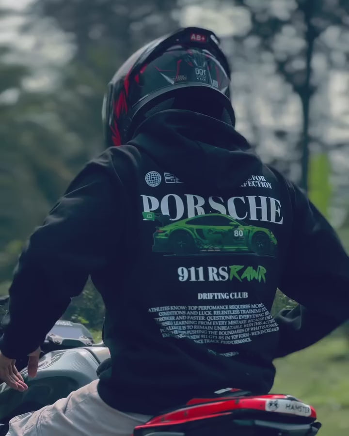 Porsche 911 Rawr Green Oversized Hoodie